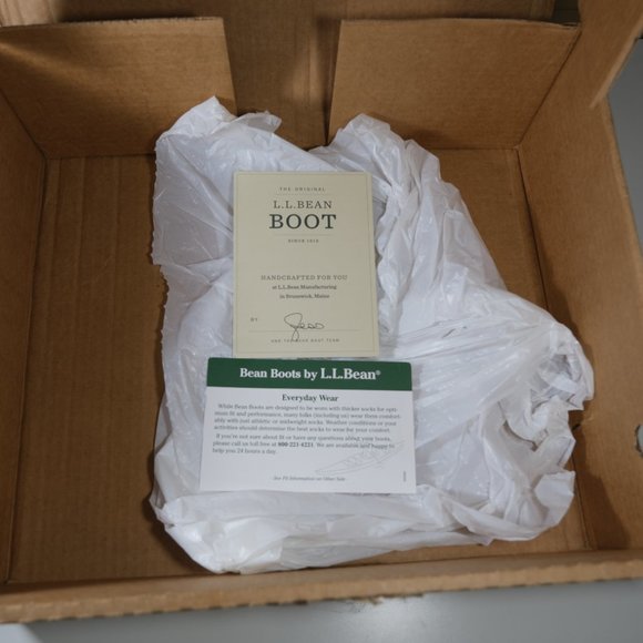 LL Bean Men's Bean Boots 8 inch/8" Leather Tan/Brown Size 10 M(D) L175052 - Picture 10 of 13